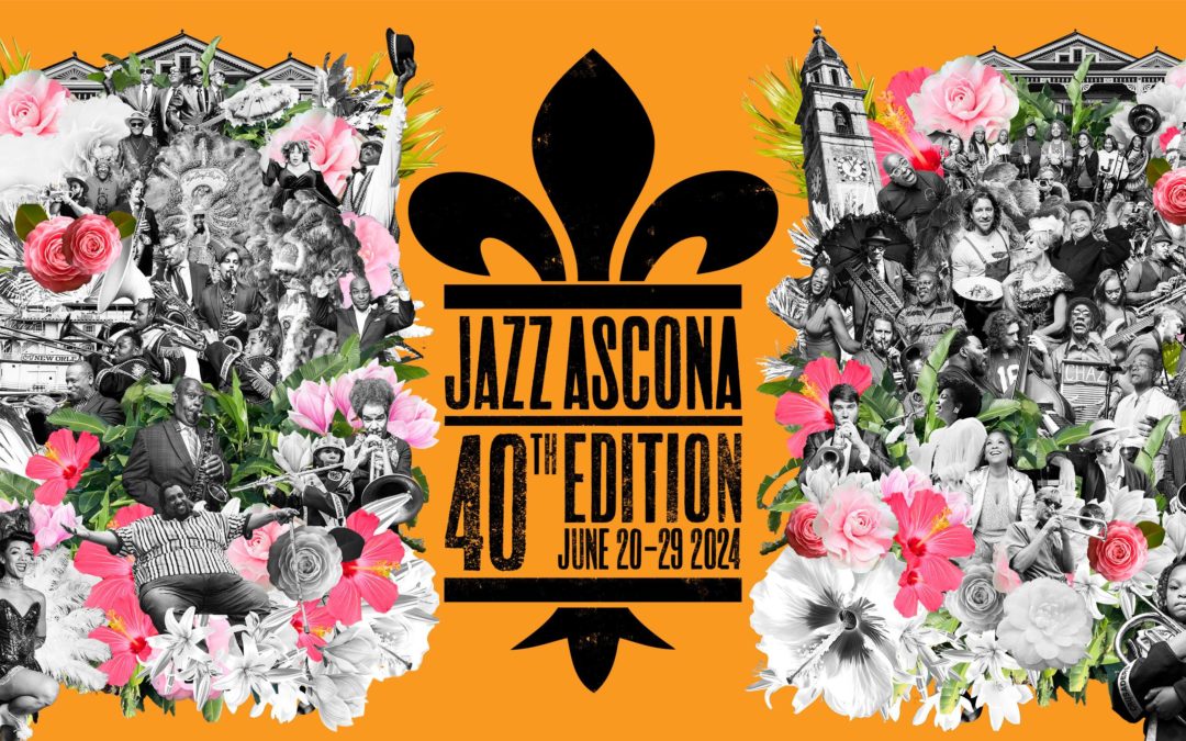 JazzAscona 2024: Ein festliches Vintage-Poster mit einem Hauch Technologie